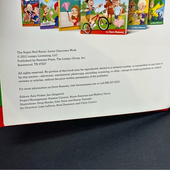 The Super Red Racer: Junior Discovers Work Children's Book by Dave Ramsey - Picture 4 of 9